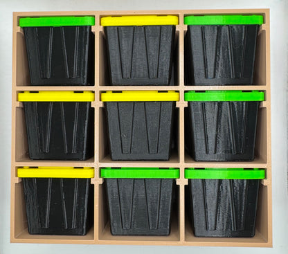 Mini Storage Tote with 9 Grid Shelves