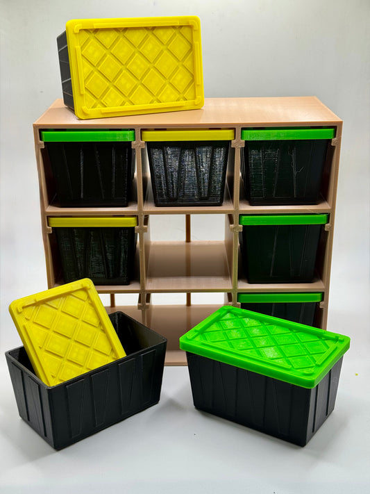 Mini Storage Tote with 9 Grid Shelves
