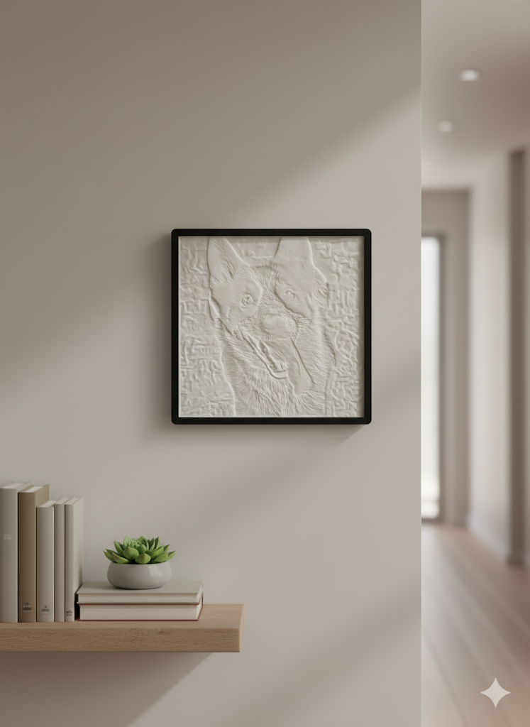 Custom 3D Printed Lithophane Photo & Frame